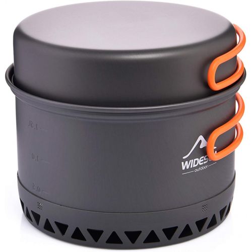  widesea Camping Cookware Outdoor Pot Pan Cooking Equipment Heat Exchange Design for Hiking Backpacking Travel