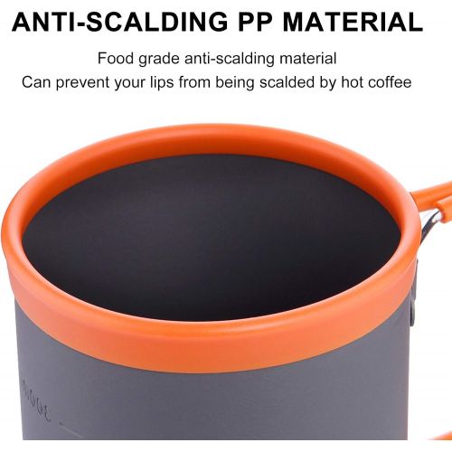  Widesea Camping Aluminum Cup Outdoor Coffee Mug Tourist Picnic Trekking Hiking with Foldable Handle