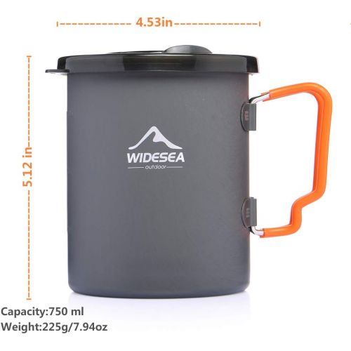  [아마존베스트]Widesea Camping Coffee Pot 750ML with French Press Coffee Maker