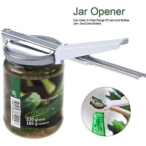  [아마존베스트]Wifehelper Food Grade Stainless Steel Glass Opener Adjustable Bottle Opener Easily Opens Bottle Lid for Elderly Children of the Seniors and Arthritis sufferers