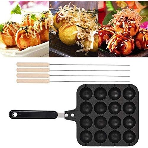  [아마존베스트]Wifehelper Takoyaki Grill Pan Premium Material Non-Stick Plate Round Pancakes Cooking Tools Baking Tray Tray Home Kitchen Accessories