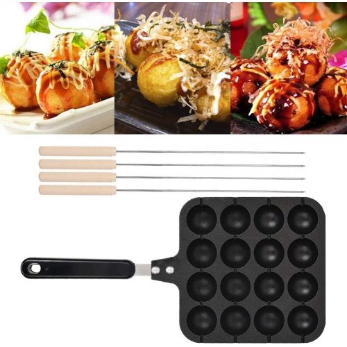  [아마존베스트]Wifehelper Takoyaki Grill Pan Premium Material Non-Stick Plate Round Pancakes Cooking Tools Baking Tray Tray Home Kitchen Accessories