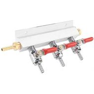 [아마존베스트]Wifehelper 3 Way CO2 Gas Distributor Distributor Durable Stainless Beer Barrel Dispenser for Multiple Barrels