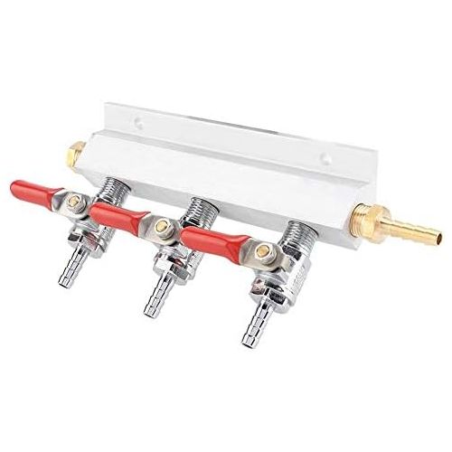  [아마존베스트]Wifehelper 3 Way CO2 Gas Distributor Distributor Durable Stainless Beer Barrel Dispenser for Multiple Barrels