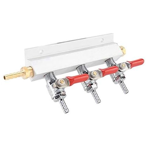  [아마존베스트]Wifehelper 3 Way CO2 Gas Distributor Distributor Durable Stainless Beer Barrel Dispenser for Multiple Barrels