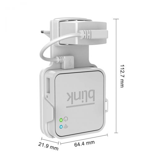  Wigoo Wandhalterung fuer Blink Sync Modul Halterung Schutzhuelle Staender Router Guard mit Ladekabel kompatibel Blink XT aussenbereich und Innenbereich