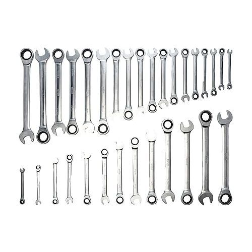  Wiha 30392 31 Piece Ratcheting Wrench Tray Set - SAE and Metric