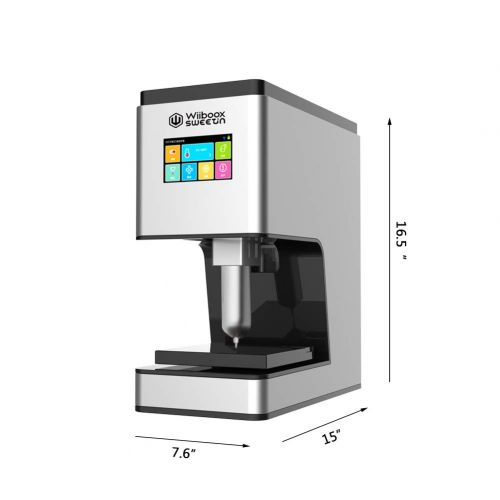  Wiiboox CCP0000020 Sweetin Chocolate 3D Printer Food 3D Printing Machine for Bake Shop, 60 Milliliters, Silver