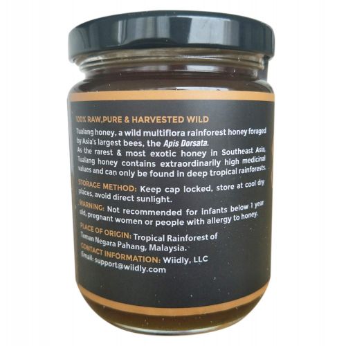  Wiidly Wild Organic Tualang Rainforest Honey (280g/10oz) | Harvested from the Tropical Rainforest of...
