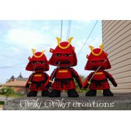 WikiWikisCreations ONE Small Felt Plush Samurai Doll