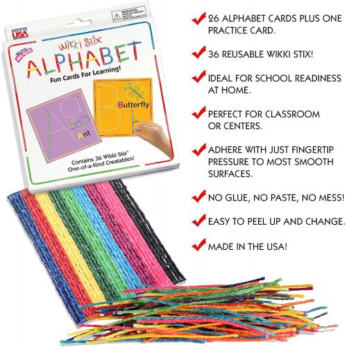  Wikki Stix Alphabet Cards Set