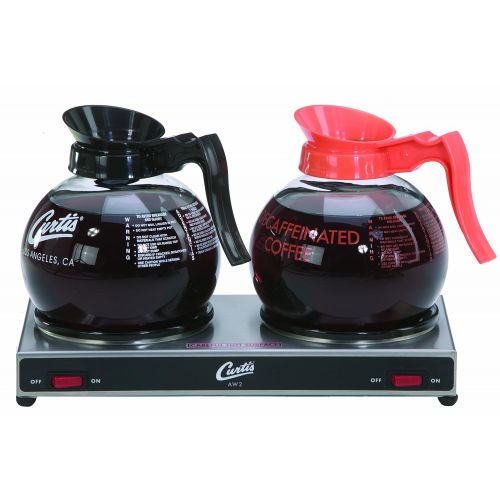  Wilbur Curtis Decanter Warmer 2 Station Warmer, Low Profile - Hot Plate to Keep Coffee Hot and Delicious - AW-2-10 (Each)