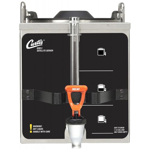  Wilbur Curtis Gemini 1.5 Gallon Satellite Dispenser With Decaf Faucet - Commercial Beverage Dispenser that Preserves Flavor and Prevents Heat Loss - GEM-3D (Each)