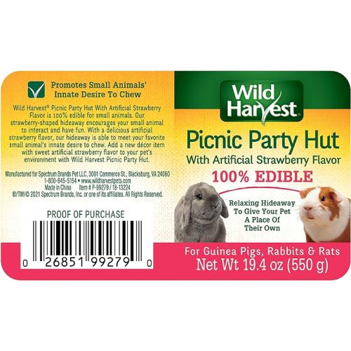 Wild Harvest™ Picnic Party Hut, Artificial Strawberry Flavored House for Pets, 1 Ct.