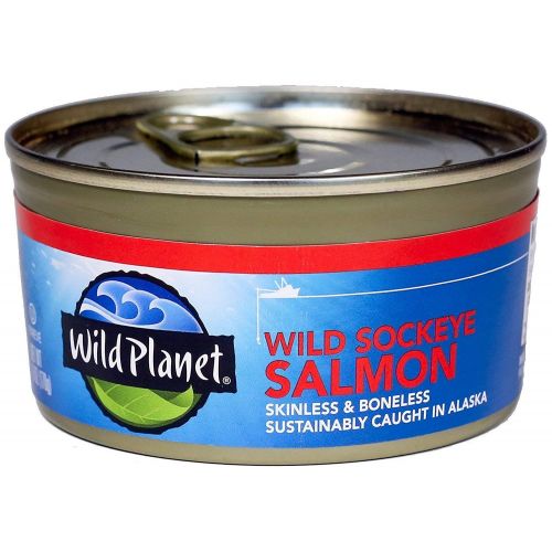  Wild Planet Wild Sockeye Salmon, Skinless & Boneless, 6 Oz Can (Pack of 12)