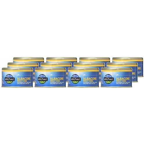  Wild Planet Wild Albacore Tuna, Sea Salt, Whole 30, Keto, and Paleo, 7.5 Ounce (Pack of 12)