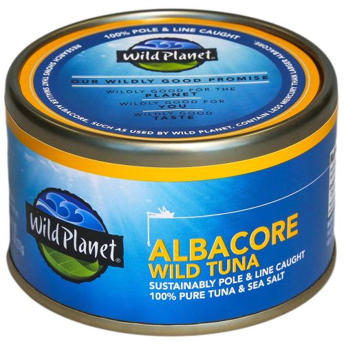  Wild Planet Wild Albacore Tuna, Sea Salt, Whole 30, Keto, and Paleo, 7.5 Ounce (Pack of 12)