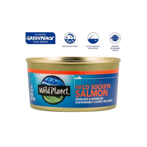  Wild Planet, Wild Pink Salmon, 6 Ounce (Pack of 12)