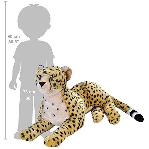  Wild Republic Jumbo Cheetah Plush, Giant Stuffed Animal, Plush Toy, Gifts for Kids, 30 Inches