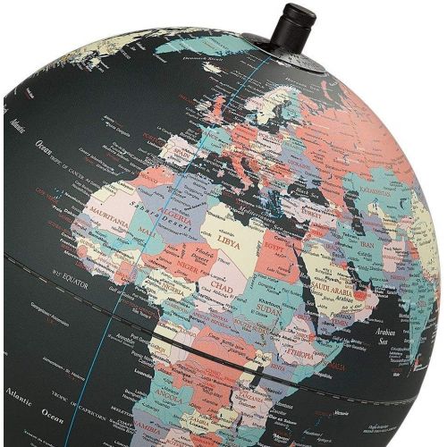  Wild Wood Classic Geographic World 8 Desk Globe with Stand, Black Ocean (AWWL069)