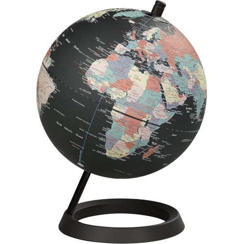  Wild Wood Classic Geographic World 8 Desk Globe with Stand, Black Ocean (AWWL069)