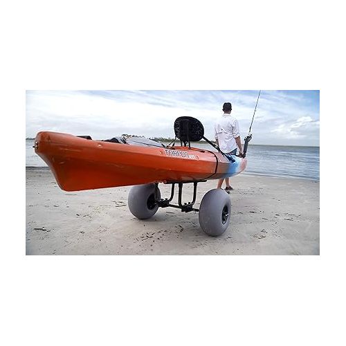  Wilderness Systems Heavy Duty Kayak Cart | Inflatable Beach Wheels | 330 Lb Weight Rating | for Kayaks and Canoes, Model Number: 8070167