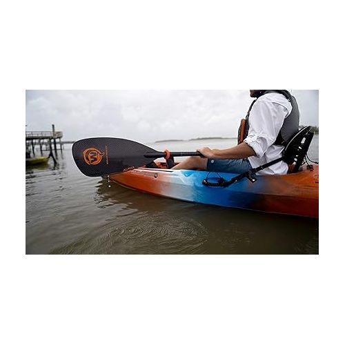  Wilderness Systems Alpha Angler Carbon Kayak Fishing Paddle | Carbon Fiber Blade |Adjustable Carbon Fiber Shaft (240-260cm), Black