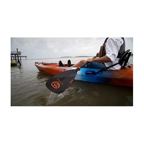  Wilderness Systems Alpha Angler Carbon Kayak Fishing Paddle | Carbon Fiber Blade |Adjustable Carbon Fiber Shaft (240-260cm), Black