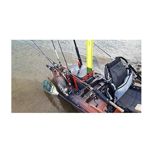  Wilderness Systems Kayak Crate - 4 Rod Holders - Kayak and Boat Tackle Storage - Fits Anglet Boats