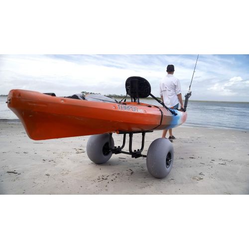  Wilderness Systems Heavy Duty Kayak Cart Inflatable Beach Wheels 330 Lb Weight Rating for Kayaks and Canoes, Model Number: 8070167