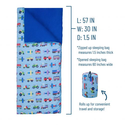  Olive Kids Trains, Planes and Trucks Sleeping Bag