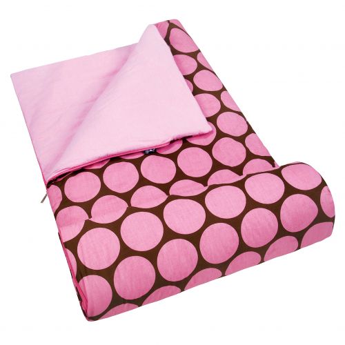  Wildkin Kids Sleeping Bag, Big Pink Dot