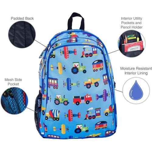  Wildkin Kids 15 Inch Backpack for Boys and Girls, Perfect Size for Preschool, Kindergarten, and Elementary School, Patterns Coordinate with Our Lunch Boxes and Duffel Bags