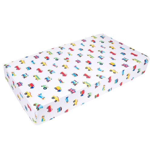  Wildkin Fitted Crib Sheet, Super Soft, Breathable Fitted Crib Sheet, Bold Patterns Coordinate Other Room Decor, Olive Kids Design  Trains, Planes & Trucks