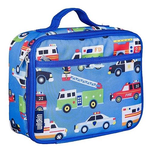  Wildkin 15 Inch Kids Backpack Bundle with Lunch Box Bag (Heroes)