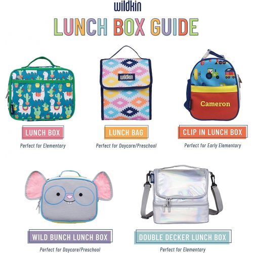  [아마존베스트]Wildkin Lunch Box, Insulated, Moisture Resistant, and Easy to Clean with Helpful Extras for Quick and Simple Organization, Perfect for Kids or On-The-Go Parents  Big Dot Aqua