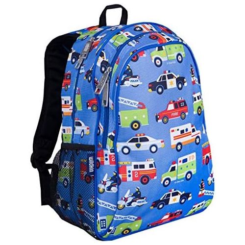  [아마존베스트]Wildkin 15 Inch Backpack, Extra Durable Backpack with Padded Straps and Interior Moisture-Resistant Lining, Perfect for School or Travel, Olive Kids Design  Heroes