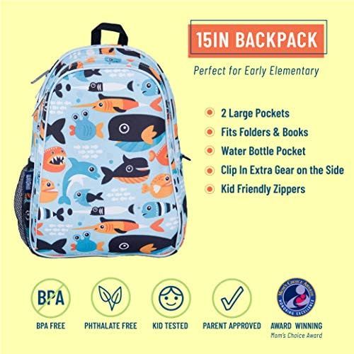  [아마존베스트]Wildkin Kids 15 Inch Backpack for Boys and Girls, Perfect Size for Preschool, Kindergarten, and Elementary School, Patterns Coordinate with Our Lunch Boxes and Duffel Bags