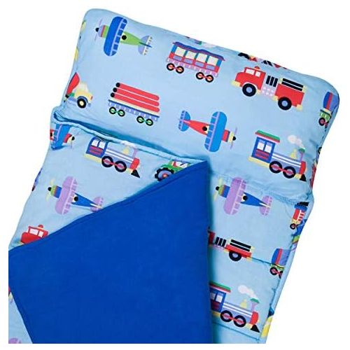  [아마존베스트]Wildkin Nap Mat with Pillow for Toddler Boys and Girls, Perfect Size for Daycare and Preschool, Designed to Fit on a Standard Cot, Patterns Coordinate with Our Lunch Boxes and Back