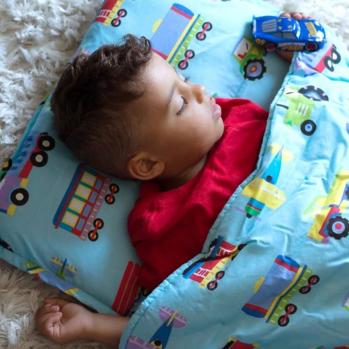  [아마존베스트]Wildkin Nap Mat with Pillow for Toddler Boys and Girls, Perfect Size for Daycare and Preschool, Designed to Fit on a Standard Cot, Patterns Coordinate with Our Lunch Boxes and Back