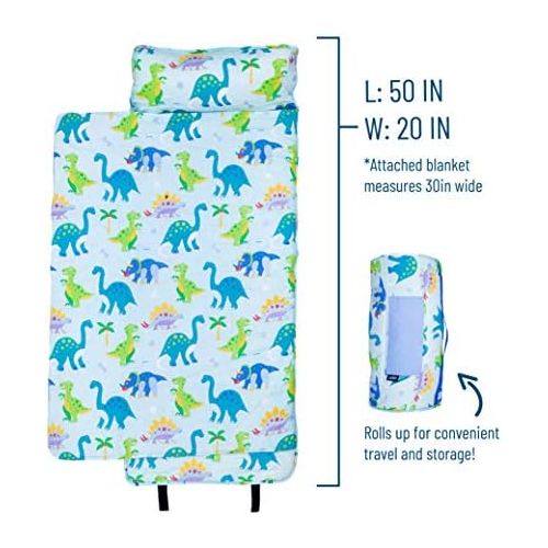  [아마존베스트]Wildkin Nap Mat with Pillow for Toddler Boys and Girls, Perfect Size for Daycare and Preschool, Designed to Fit on a Standard Cot, Patterns Coordinate with Our Lunch Boxes and Back