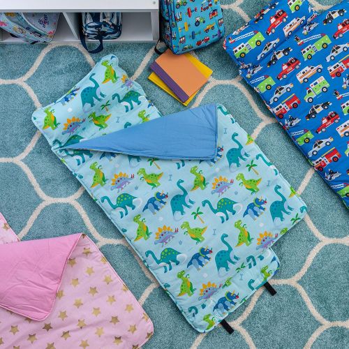  [아마존베스트]Wildkin Nap Mat with Pillow for Toddler Boys and Girls, Perfect Size for Daycare and Preschool, Designed to Fit on a Standard Cot, Patterns Coordinate with Our Lunch Boxes and Back