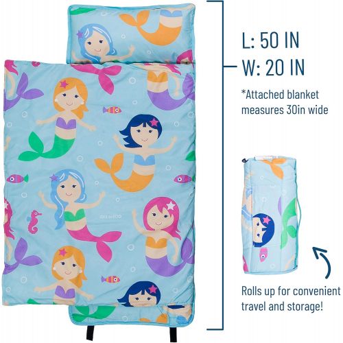  [아마존베스트]Wildkin Microfiber Nap Mat with Pillow for Toddler Boys and Girls, Perfect Size for Daycare and Preschool, Designed to Fit on a Standard Cot, Patterns Coordinate with Our Lunch Box