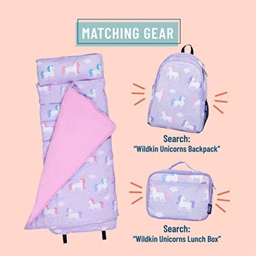  [아마존베스트]Wildkin Nap Mat with Pillow for Toddler Boys and Girls, Perfect Size for Daycare and Preschool, Designed to Fit on a Standard Cot, Patterns Coordinate with Our Lunch Boxes and Back