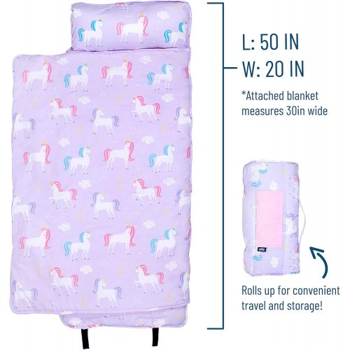  [아마존베스트]Wildkin Nap Mat with Pillow for Toddler Boys and Girls, Perfect Size for Daycare and Preschool, Designed to Fit on a Standard Cot, Patterns Coordinate with Our Lunch Boxes and Back