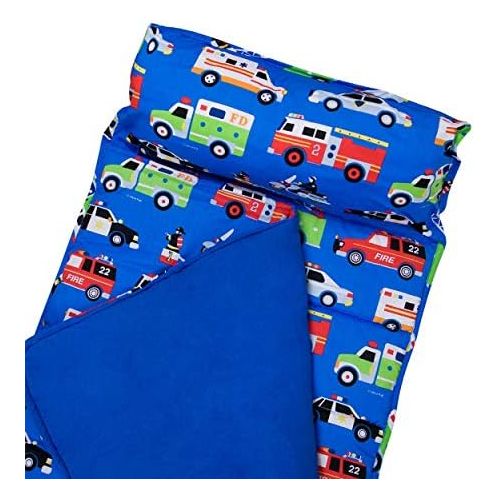  [아마존베스트]Wildkin Nap Mat with Pillow for Toddler Boys and Girls, Perfect Size for Daycare and Preschool, Designed to Fit on a Standard Cot, Patterns Coordinate with Our Lunch Boxes and Back