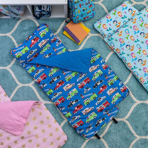  [아마존베스트]Wildkin Nap Mat with Pillow for Toddler Boys and Girls, Perfect Size for Daycare and Preschool, Designed to Fit on a Standard Cot, Patterns Coordinate with Our Lunch Boxes and Back