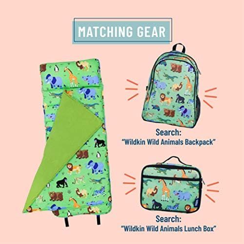  [아마존베스트]Wildkin Nap Mat with Pillow for Toddler Boys and Girls, Perfect Size for Daycare and Preschool, Designed to Fit on a Standard Cot, Patterns Coordinate with Our Lunch Boxes and Back