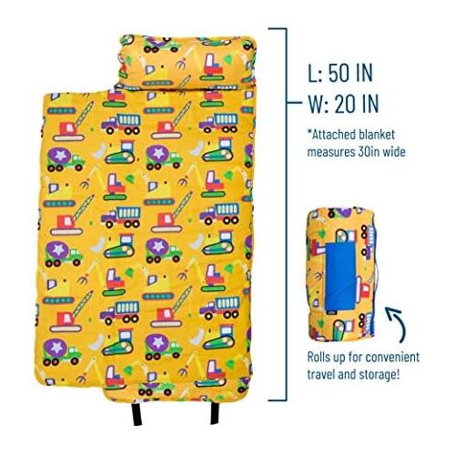  [아마존베스트]Wildkin Nap Mat with Pillow for Toddler Boys and Girls, Perfect Size for Daycare and Preschool, Designed to Fit on a Standard Cot, Patterns Coordinate with Our Lunch Boxes and Back