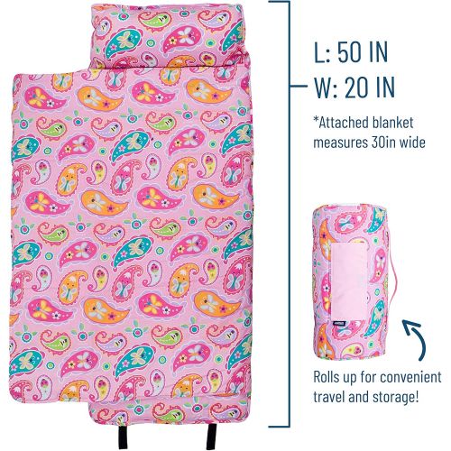  [아마존베스트]Wildkin Nap Mat with Pillow for Toddler Boys and Girls, Perfect Size for Daycare and Preschool, Designed to Fit on a Standard Cot, Patterns Coordinate with Our Lunch Boxes and Back